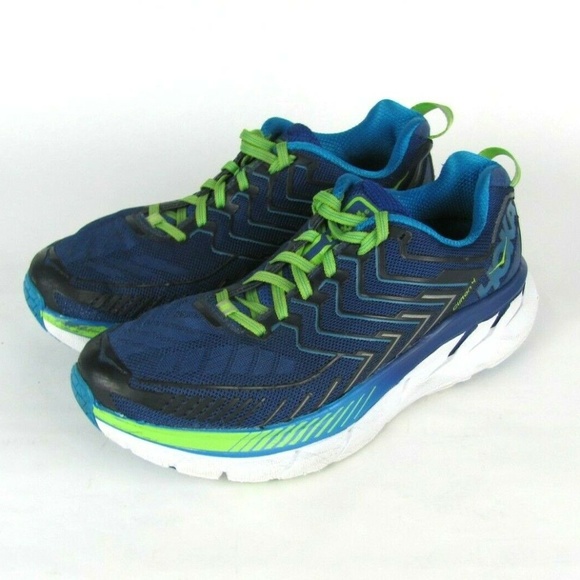 Hoka One One Other - HOKA ONE ONE Clifton 4  Blue Green Athletic Shoe 8